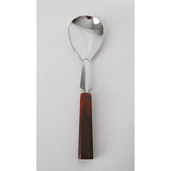 Vintage 6 Bakelite Utensils Meat Forks Carving Knife Spoon Knife Large Spoon Lot - Picture 9 of 9